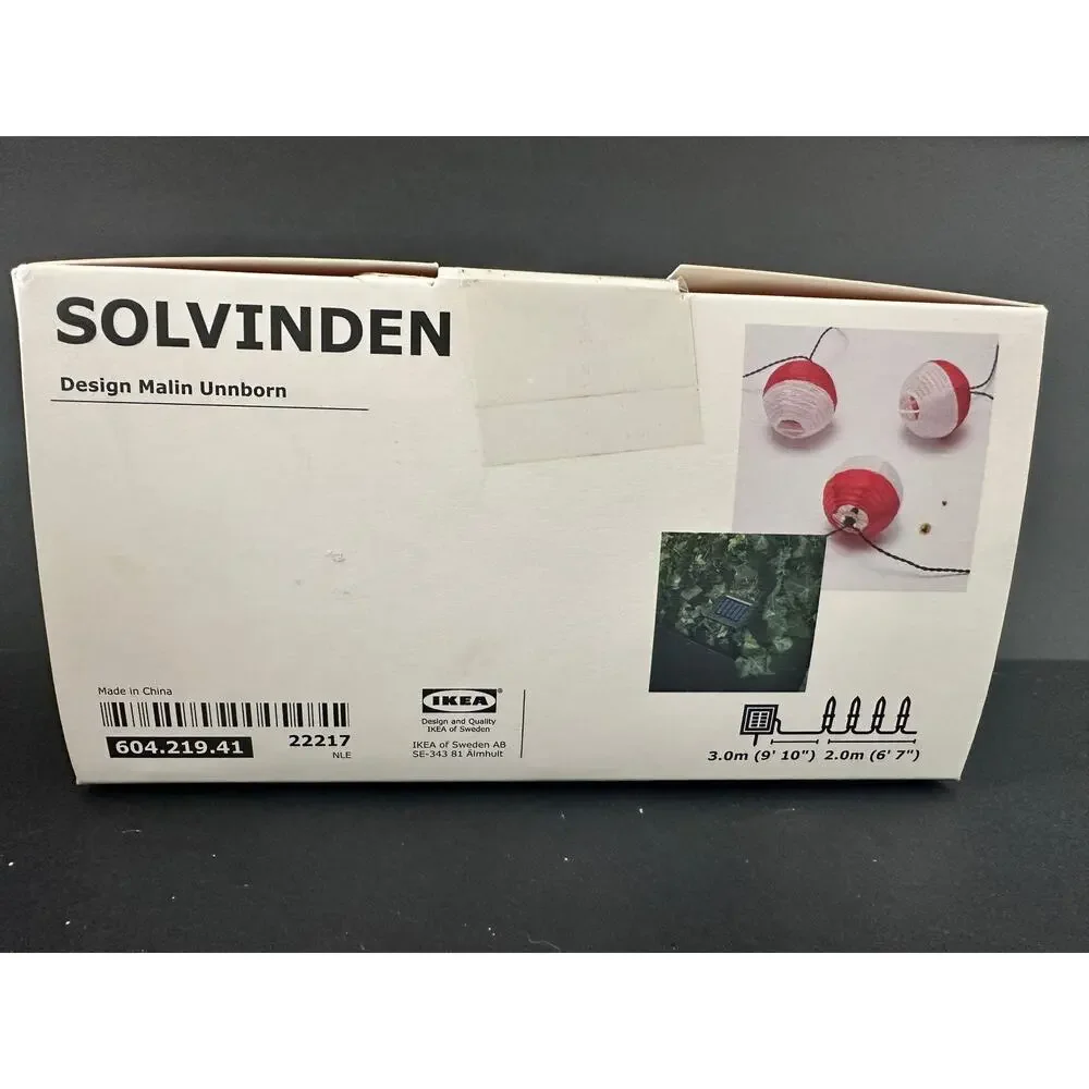 NIB IKEA Solvinden Bobber String Lights. 12 lights